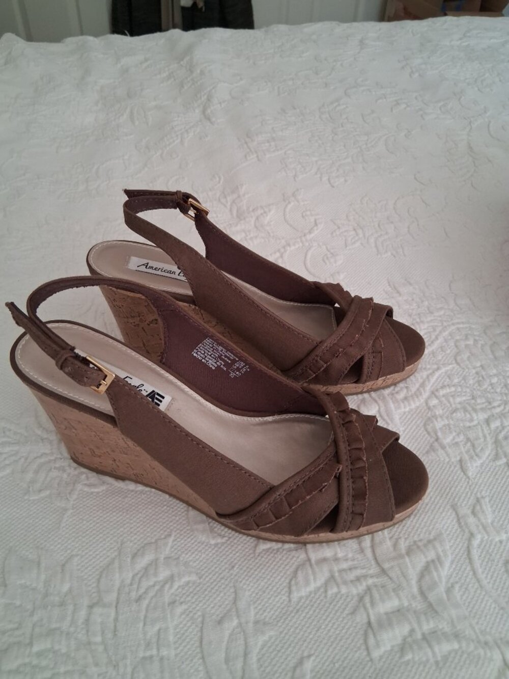 Ruffle Wedge Sandal
